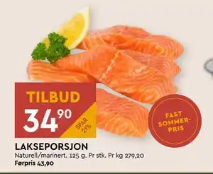 Coop Mega LAKSEPORSJON, NOK 34.9 tilbud