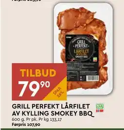 Coop Mega GRILL PERFEKT LÅRFILET AV KYLLING SMOKEY BBQ, NOK 79.9 tilbud