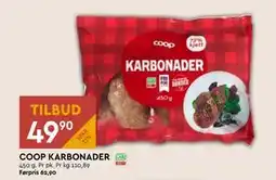 Coop Mega COOP KARBONADER, NOK 49.9 tilbud