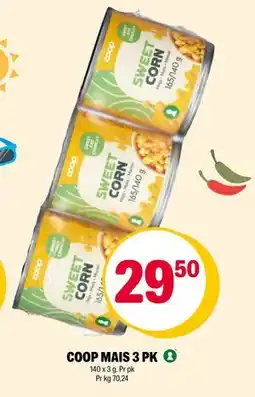 Coop Extra COOP MAIS 3 PK, NOK 29.5 tilbud