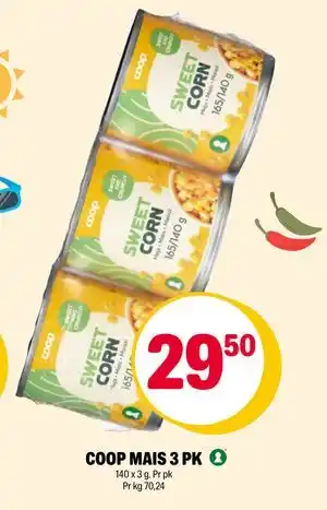 Coop Extra COOP MAIS 3 PK, NOK 29.5 tilbud