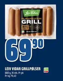 Coop Obs LEIV VIDAR GRILLPØLSER, NOK 69.9 tilbud