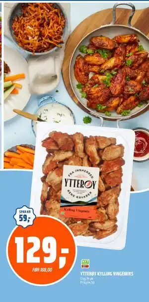 Coop Obs YTTERØY KYLLING VINGEMIKS, NOK 129 tilbud