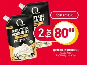 Coop Extra Q PROTEINYOGHURT, NOK 80 tilbud