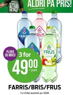 Kiwi FARRIS/BRIS/FRUS, NOK 49 tilbud