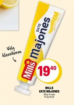 Coop Extra MILLS EKTE MAJONES, NOK 19.4 tilbud