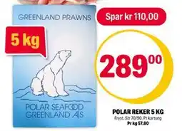 Coop Extra POLAR REKER 5 KG, NOK 289 tilbud