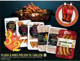 Coop Mega plukk & miks pølser til grillen tilbud