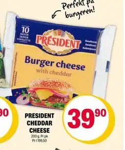 Coop Extra PRESIDENT CHEDDAR CHEESE, NOK 39.9 tilbud