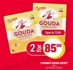 Coop Extra SYNNØVE GOUDA SKIVET, NOK 85 tilbud