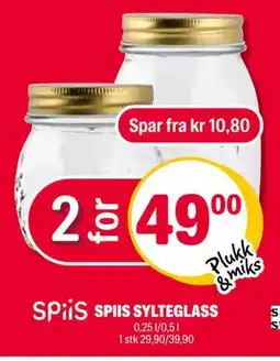Coop Extra SPIIS SYLTEGLASS, NOK 49 tilbud