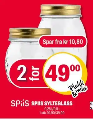 Coop Extra SPIIS SYLTEGLASS, NOK 49 tilbud