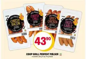 Coop Extra COOP GRILL PERFEKT PØLSER, NOK 43.9 tilbud