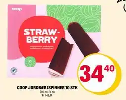Coop Extra COOP JORDBÆR ISPINNER 10 STK, NOK 34.4 tilbud