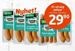 Joker Et utvalg pølser, NOK 29.9 tilbud