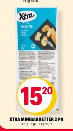 Coop Extra XTRA MINIBAGUETTER 2 PK, NOK 15.2 tilbud