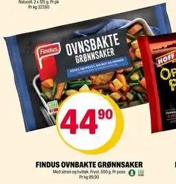 Coop Extra FINDUS OVNBAKTE GRØNNSAKER, NOK 44.9 tilbud