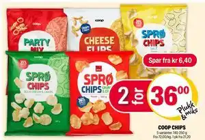 Coop Extra COOP CHIPS, NOK 36 tilbud