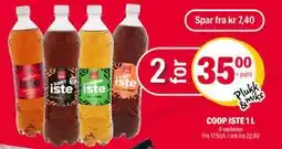 Coop Extra COOP ISTE 1 L, NOK 35 tilbud