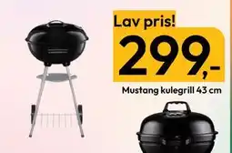 Gigaboks Mustang kulegrill 43 cm, NOK 299 tilbud