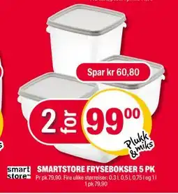 Coop Extra SMARTSTORE FRYSEBOKSER 5 PK, NOK 99 tilbud