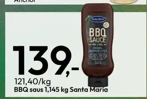 Gigaboks BBQ saus 1,145 kg Santa Maria., NOK 139 tilbud