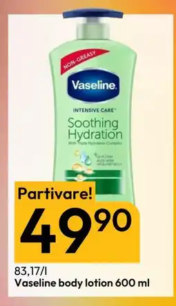 Gigaboks Vaseline body lotion 600 ml., NOK 49.9 tilbud