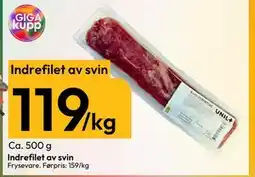 Gigaboks Indrefilet av svin, NOK 119 tilbud