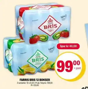 Coop Extra FARRIS BRIS 12 BOKSER, NOK 99 tilbud