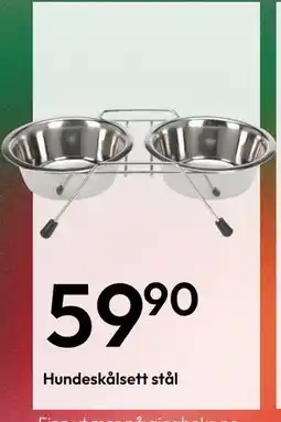 Gigaboks Hundeskålsett stål, NOK 59.9 tilbud