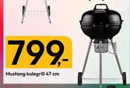 Gigaboks Mustang kulegrill 47 cm, NOK 799 tilbud