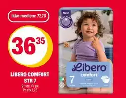 Coop Extra LIBERO COMFORT STR 7, NOK 72.7, Medlemspris tilbud