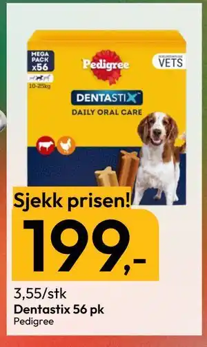 Gigaboks Dentastix 56 pk, NOK 199 tilbud