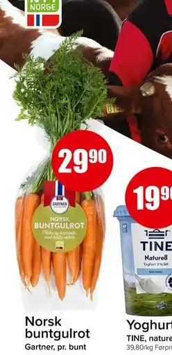 Spar Norsk buntgulrot, NOK 29.9 tilbud