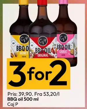 Gigaboks BBQ oil 500 ml, NOK 39.9 tilbud