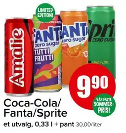 Spar Coca-Cola/ Fanta/Sprite, NOK 9.9 tilbud