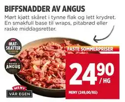 Meny BIFFSNADDER AV ANGUS, NOK 24.9 tilbud