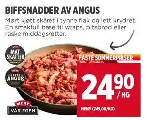 Meny BIFFSNADDER AV ANGUS, NOK 24.9 tilbud