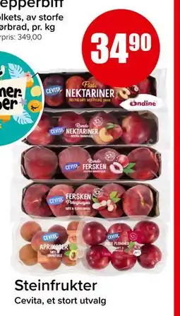 Spar Steinfrukter, NOK 34.9 tilbud