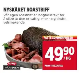 Meny NYSKÅRET ROASTBIFF, NOK 49.9 tilbud