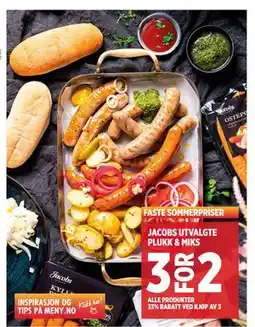 Meny JACOBS UTVALGTE PLUKK & MIKS tilbud