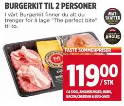 Meny BURGERKIT TIL 2 PERSONER, NOK 119 tilbud