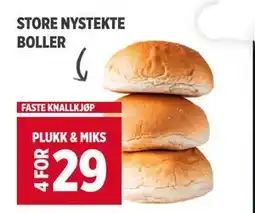 Meny STORE NYSTEKTE BOLLER, NOK 29 tilbud