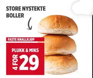 Meny STORE NYSTEKTE BOLLER, NOK 29 tilbud