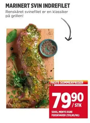 Meny MARINERT SVIN INDREFILET, NOK 79.9 tilbud