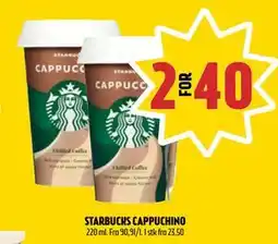 Coop Prix STARBUCKS CAPPUCHINO, NOK 40 tilbud