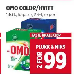 Meny OMO COLOR/HVITT, NOK 99 tilbud