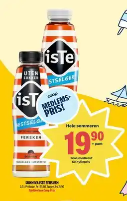 Coop Prix SUNNIVA ISTE FERSKEN, Medlemspris tilbud