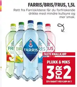 Meny FARRIS/BRIS/FRUS, 1,5L tilbud
