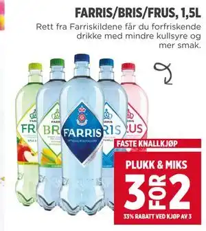 Meny FARRIS/BRIS/FRUS, 1,5L tilbud